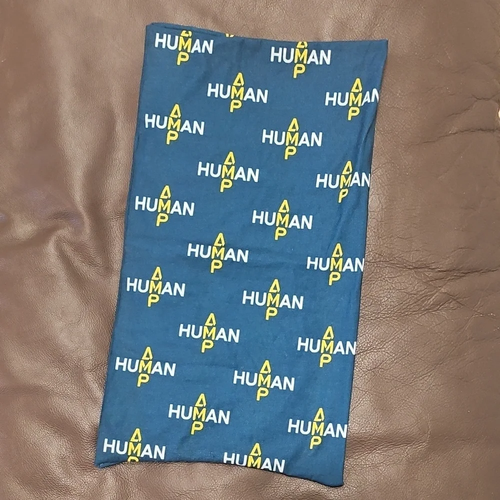 Blue Human Amp Print Scarf Neck Buff